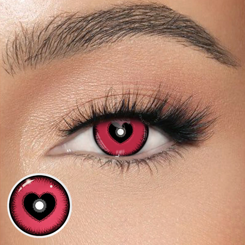 Dollpoison Yandere Black Pink Prescription Yearly Cosplay Colored Contacts - image 1