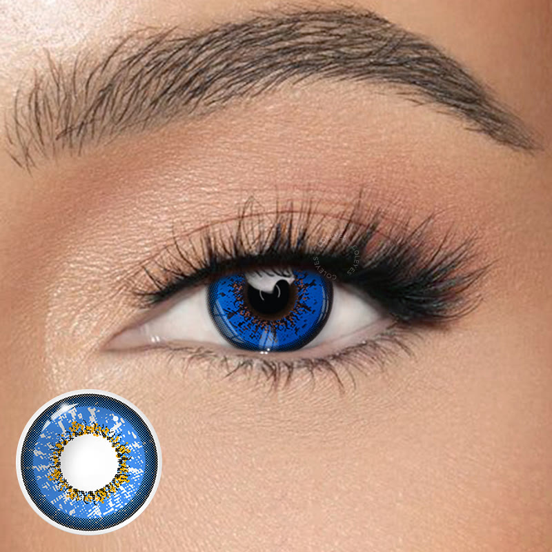 Dollpoison Starfall Blue Yearly Prescription Cosplay Colored Contacts - image 1