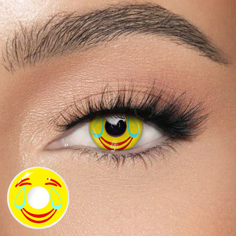 Dollpoison Halloween Joker Yellow Yearly Prescription Cosplay Colored Contacts - image 1