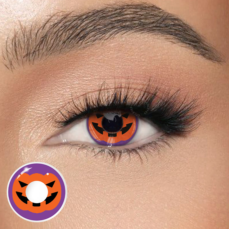 Dollpoison Halloween Pumpkin Orange Yearly Prescription Cosplay Colored Contacts - image 1