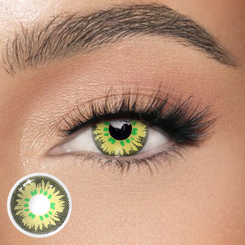 Dollpoison Orchid Yellow Yearly Prescription Cosplay Colored Contacts - image 1