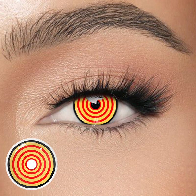 Dollpoison Red Yellow Spiral Yearly Cosplay Colored Contacts - image 1