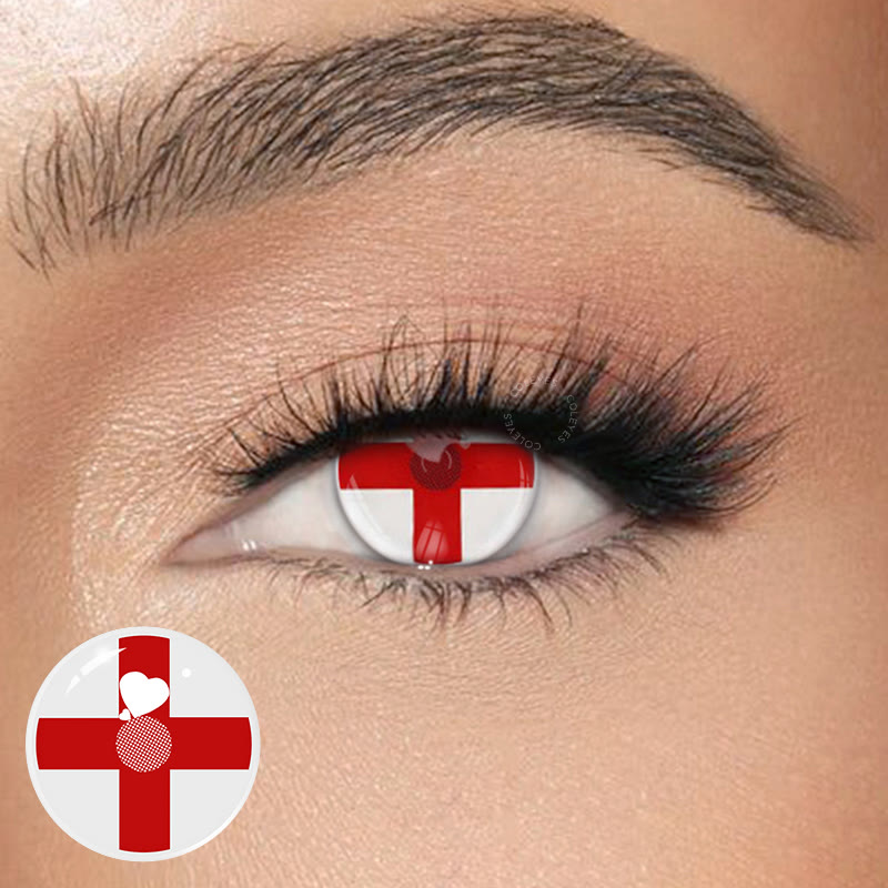 Dollpoison Cross Red Yearly Cosplay Colored Contacts - image 1