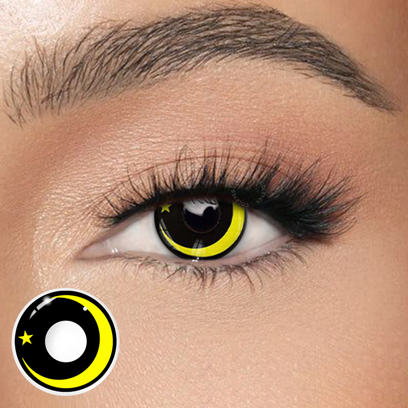 Dollpoison Moon Star Yellow Yearly Cosplay Colored Contacts - image 1