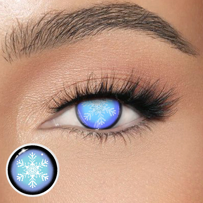 Dollpoison Snowflakes Blue Yearly Cosplay Colored Contacts - image 1