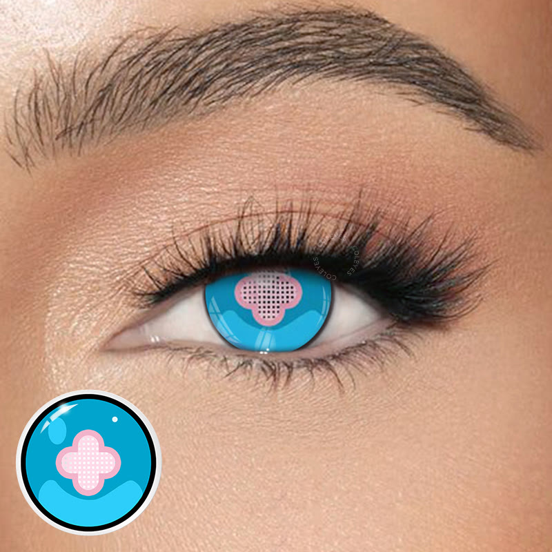 Dollpoison Fire Force Hibana Blue Yearly Cosplay Colored Contacts - image 1