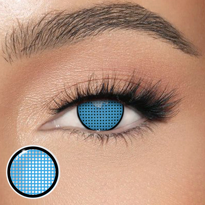 Dollpoison Blind Manson Mesh Blue Yearly Cosplay Colored Contacts - image 1