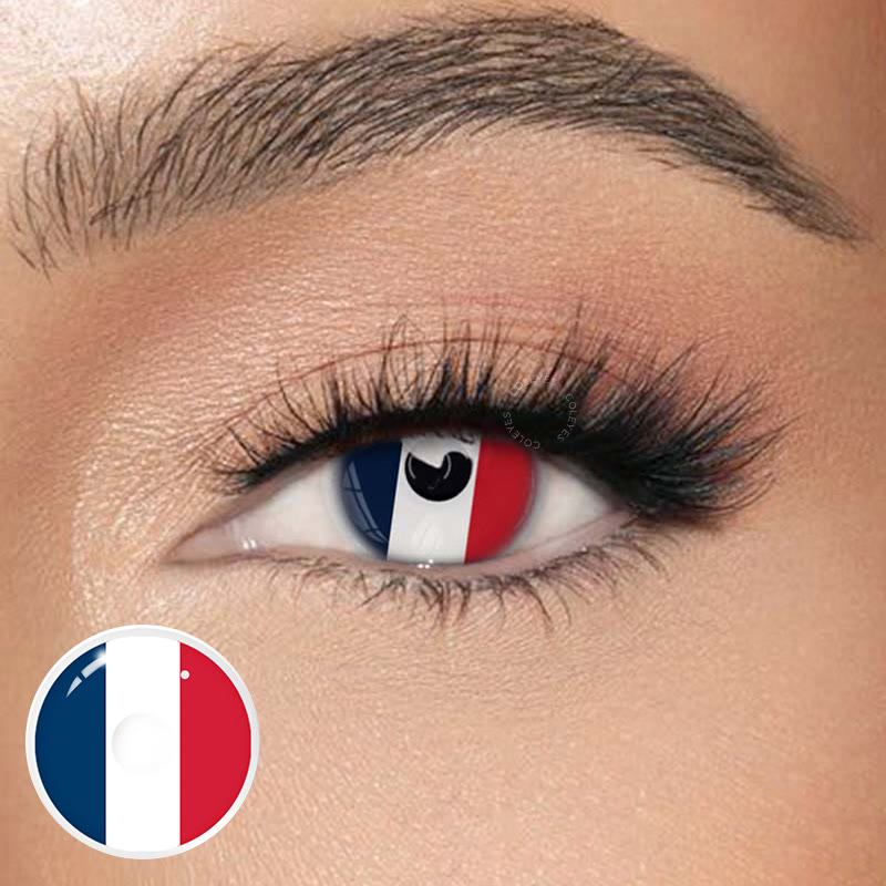 Dollpoison France Red Blue Prescription Yearly Cosplay Colored Contacts - image 1