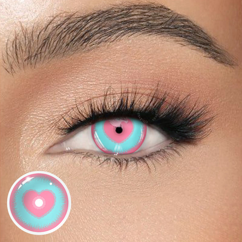 Dollpoison Yandere Pink Green Yearly Prescription Cosplay Colored Contacts - image 1