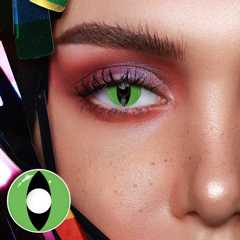 Dollpoison Cat Eye Green Yearly Colored Contacts - image 2