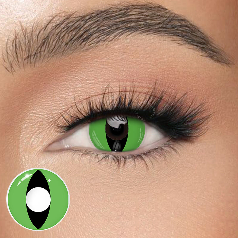 Dollpoison Cat Eye Green Yearly Colored Contacts - image 1