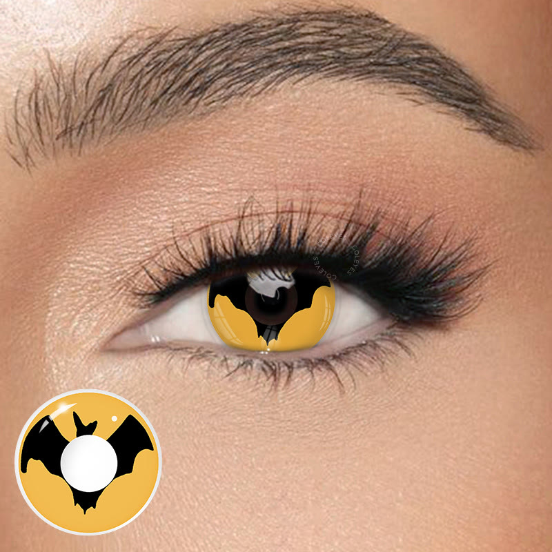 Dollpoison Halloween Bat Yellow Yearly Cosplay Colored Contacts - image 1