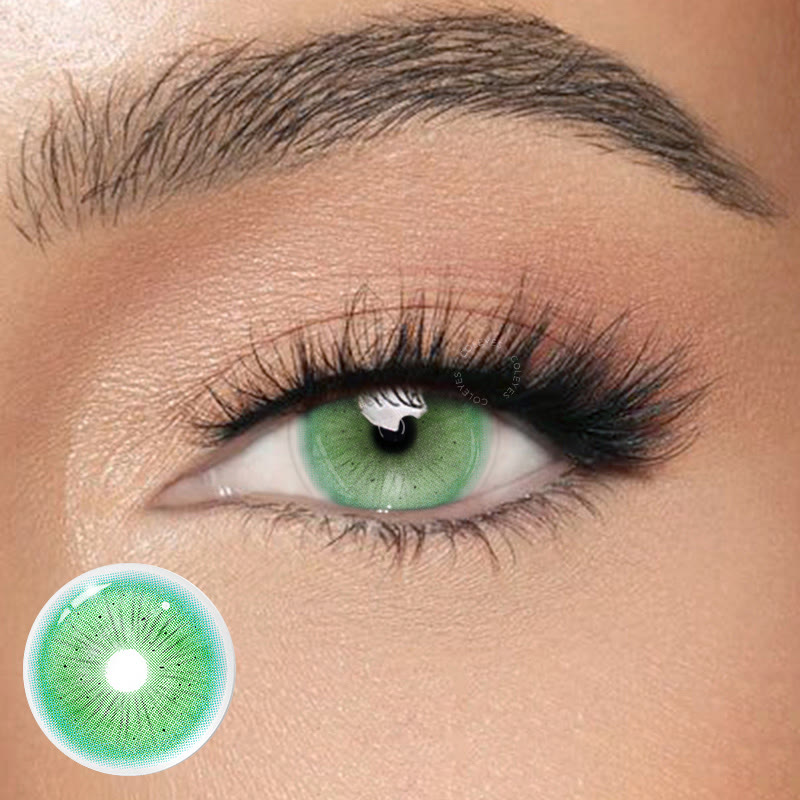 Dollpoison Lethal Green Yearly Prescription Cosplay Colored Contacts - Lethal Green - -8.00 - FCC859_GN - image 1