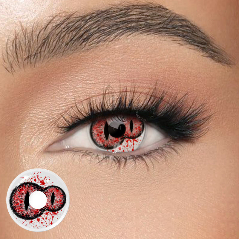 Dollpoison Twin Serpent Red 1-Day Cosplay Colored Contacts - Twin Serpent Red - OD_PA05_RD - 0.00 - image 1