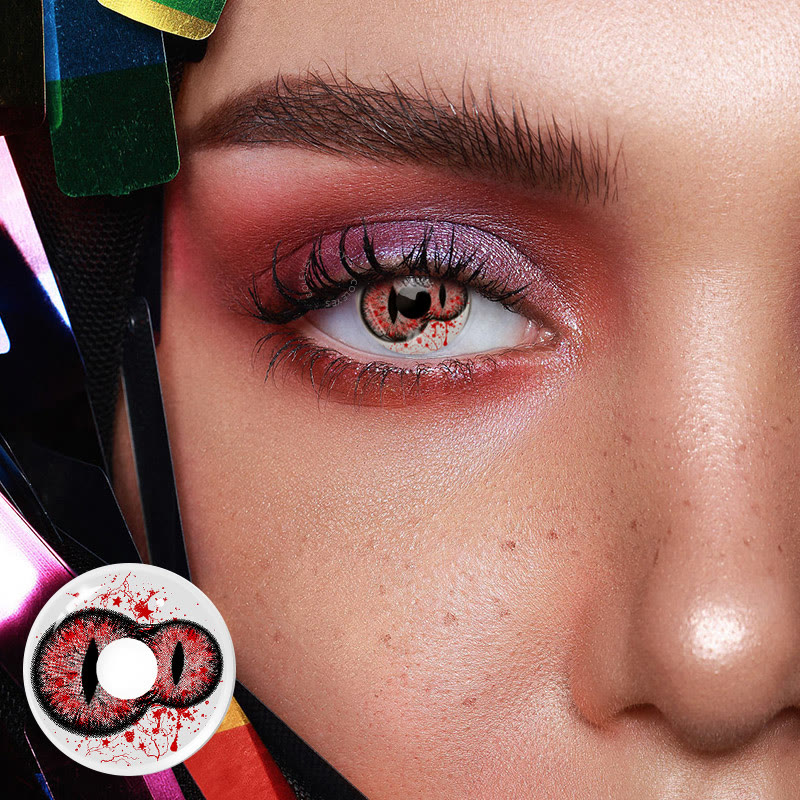Dollpoison Twin Serpent Red 1-Day Cosplay Colored Contacts - image 2