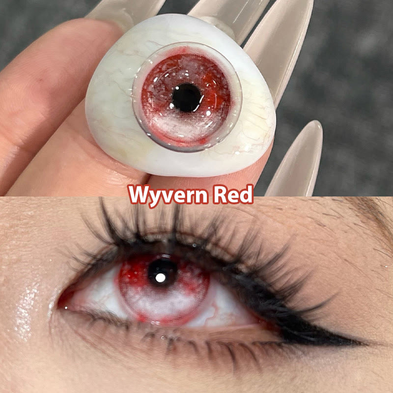 Dollpoison Wyvern Red 6-Month Cosplay Colored Contacts - image 4