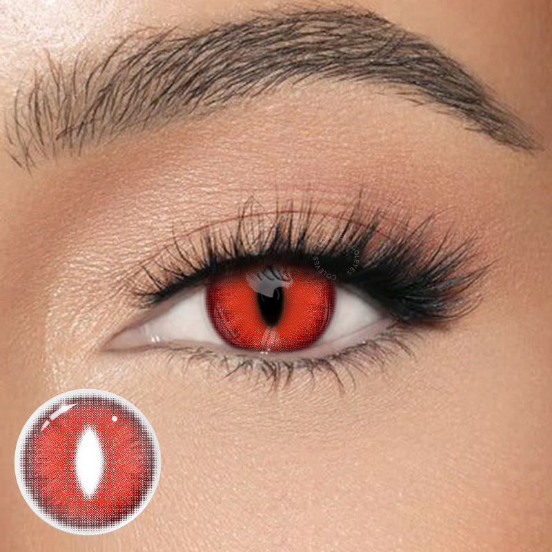 Dollpoison Dragon Soul Red 1-Day Cosplay Colored Contacts - image 1