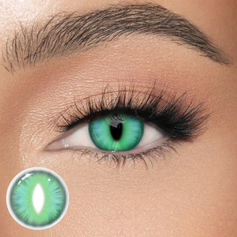 Dollpoison Dragon Soul Green 1-Day Cosplay Colored Contacts - image 1