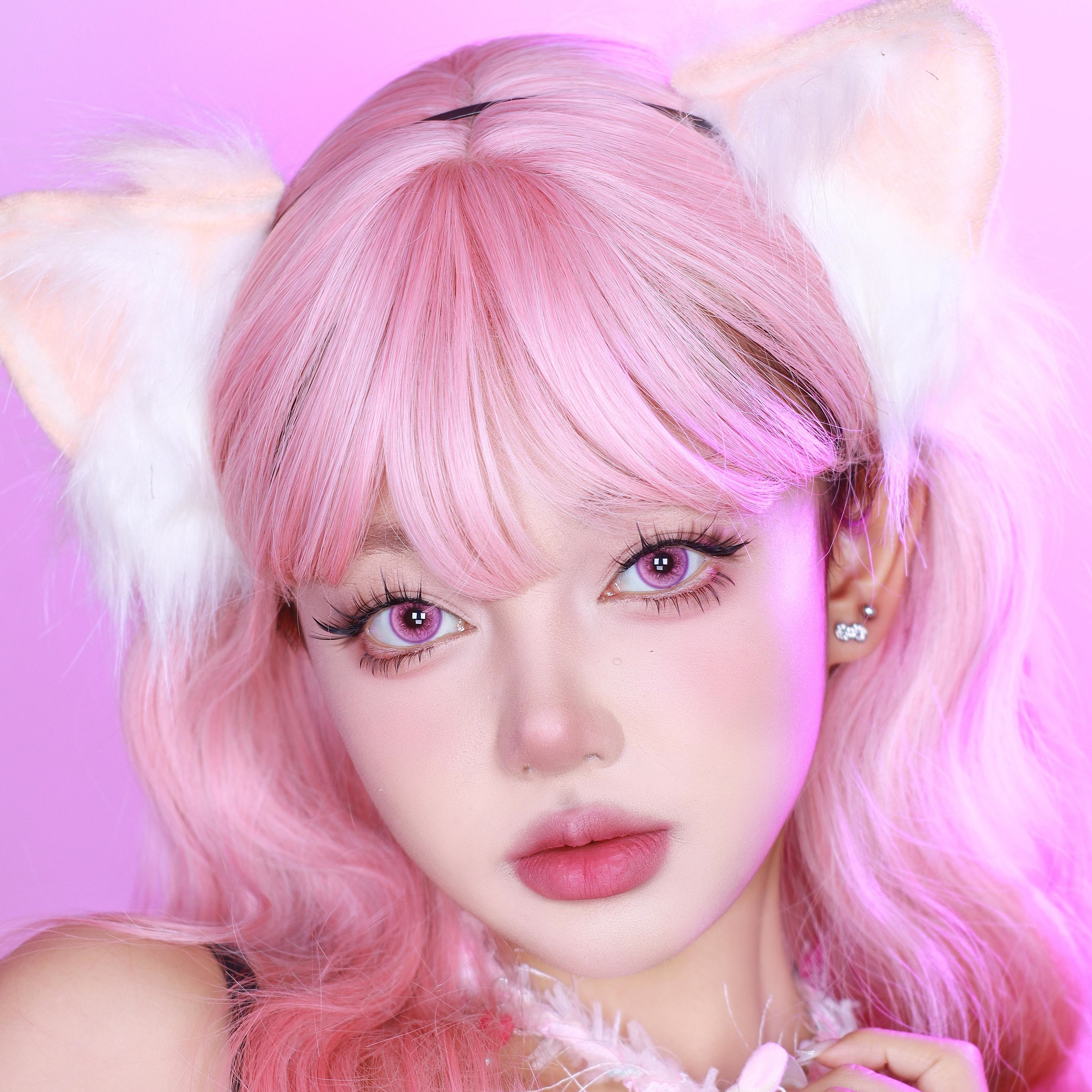 Dollpoison Gleam Pink 1-Day Cosplay Colored Contacts - image 2