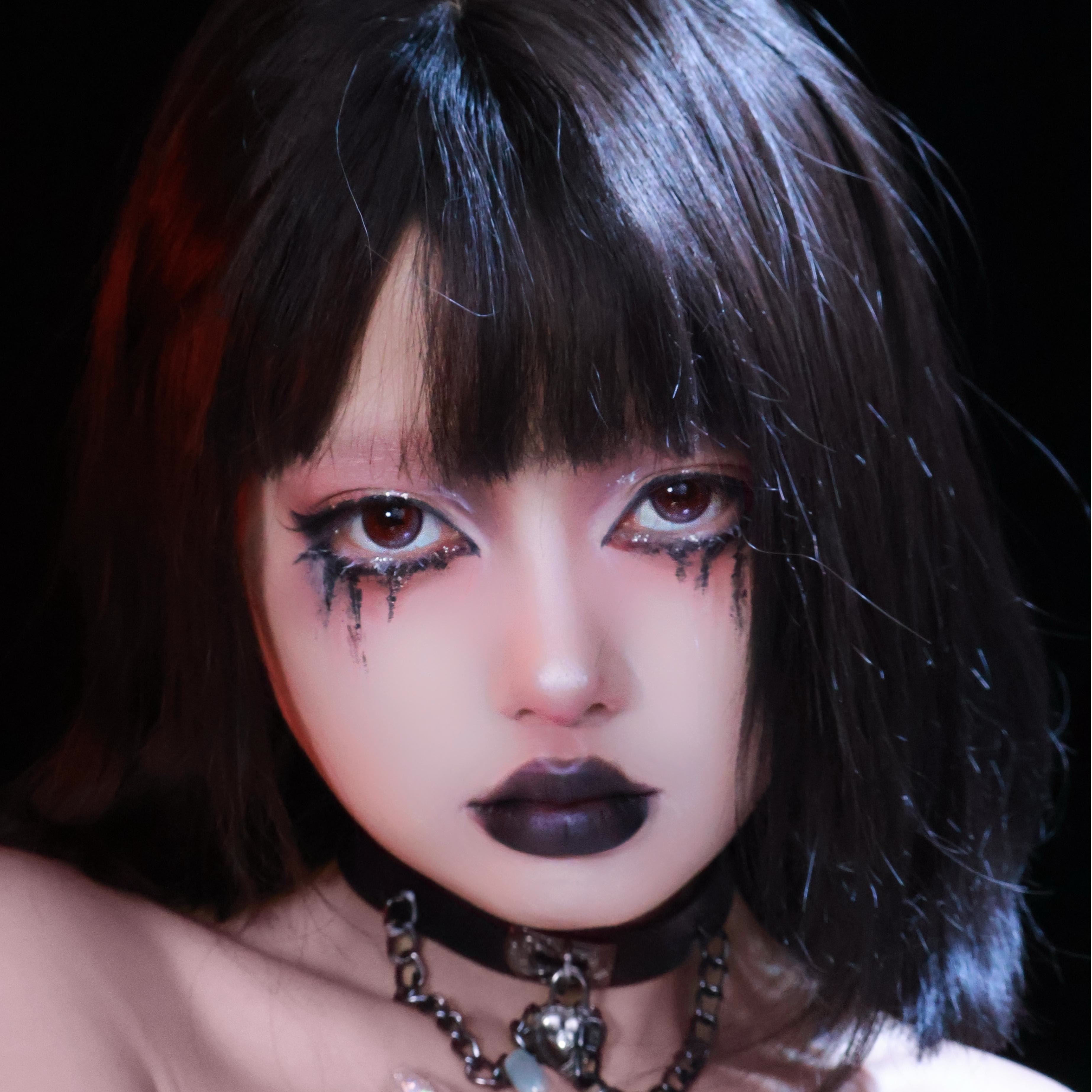 Dollpoison Gleam Black 1-Day Cosplay Colored Contacts - image 2