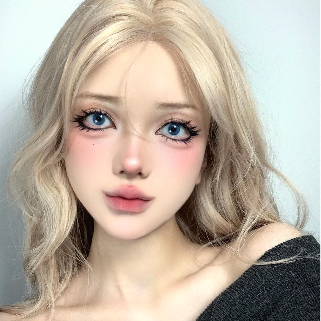 Dollpoison Mini Pupil Brilliant Blue 1-Day Cosplay Colored Contacts - image 2