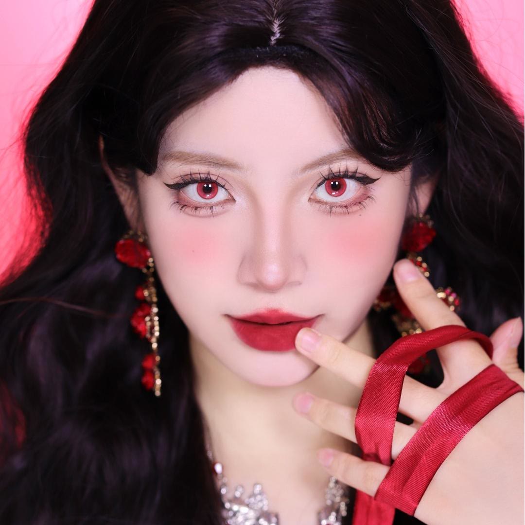 Dollpoison Mini Pupil Red 1-Day Cosplay Colored Contacts - image 2