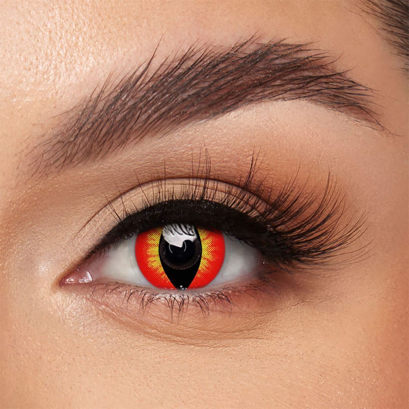 Dollpoison Cat Eye Reddish Brown Yearly Cosplay Colored Contacts - image 1