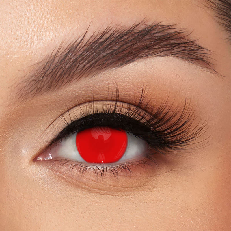 Dollpoison Blind Red Out Mini Sclera Yearly Cosplay Colored Contacts - image 1