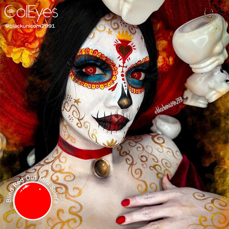 Dollpoison Blind Red Out Mini Sclera Yearly Cosplay Colored Contacts - image 4