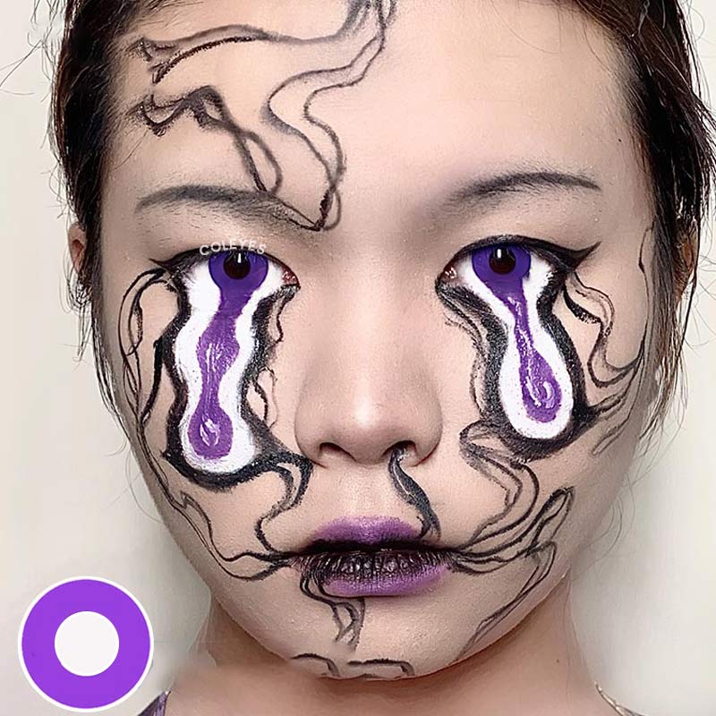 Dollpoison Block Purple Yearly Cosplay Colored Contacts - image 4