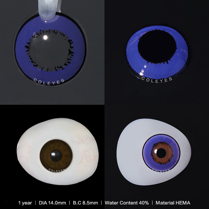 Dollpoison Storm Violet Yearly Prescription Cosplay Colored Contacts - image 3