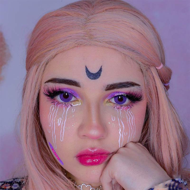 Dollpoison Block Purple Yearly Cosplay Colored Contacts - image 5