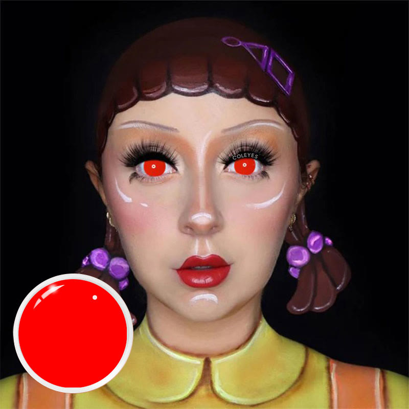 Dollpoison Blind Red Out Mini Sclera Yearly Cosplay Colored Contacts - image 5