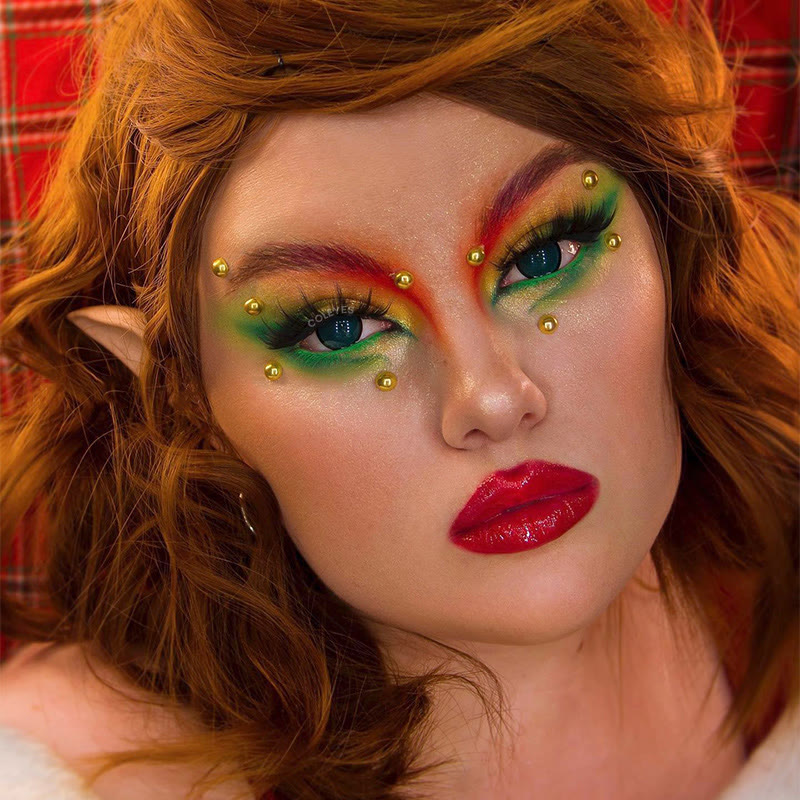 Dollpoison Blind Manson Mesh Dark Green  Yearly Cosplay Colored Contacts - image 6