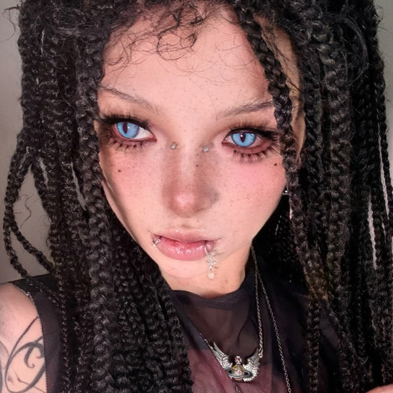 Dollpoison Dragon Soul Blue 1-Day Cosplay Colored Contacts - image 6