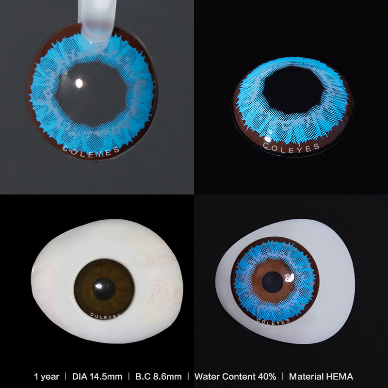 Dollpoison Chomper Blue Yearly Prescription Cosplay Colored Contacts - image 3