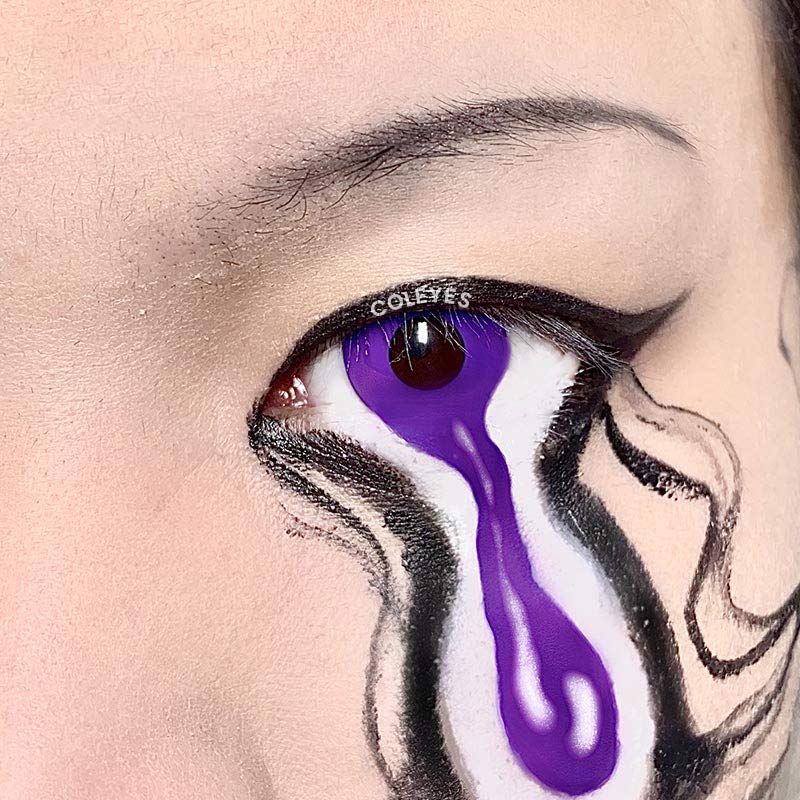 Dollpoison Block Purple Yearly Cosplay Colored Contacts - image 3