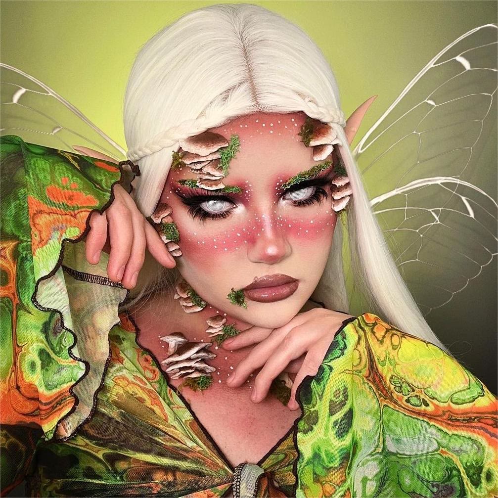 Dollpoison Blind Mesh White Yearly Prescription Cosplay Colored Contacts - image 8