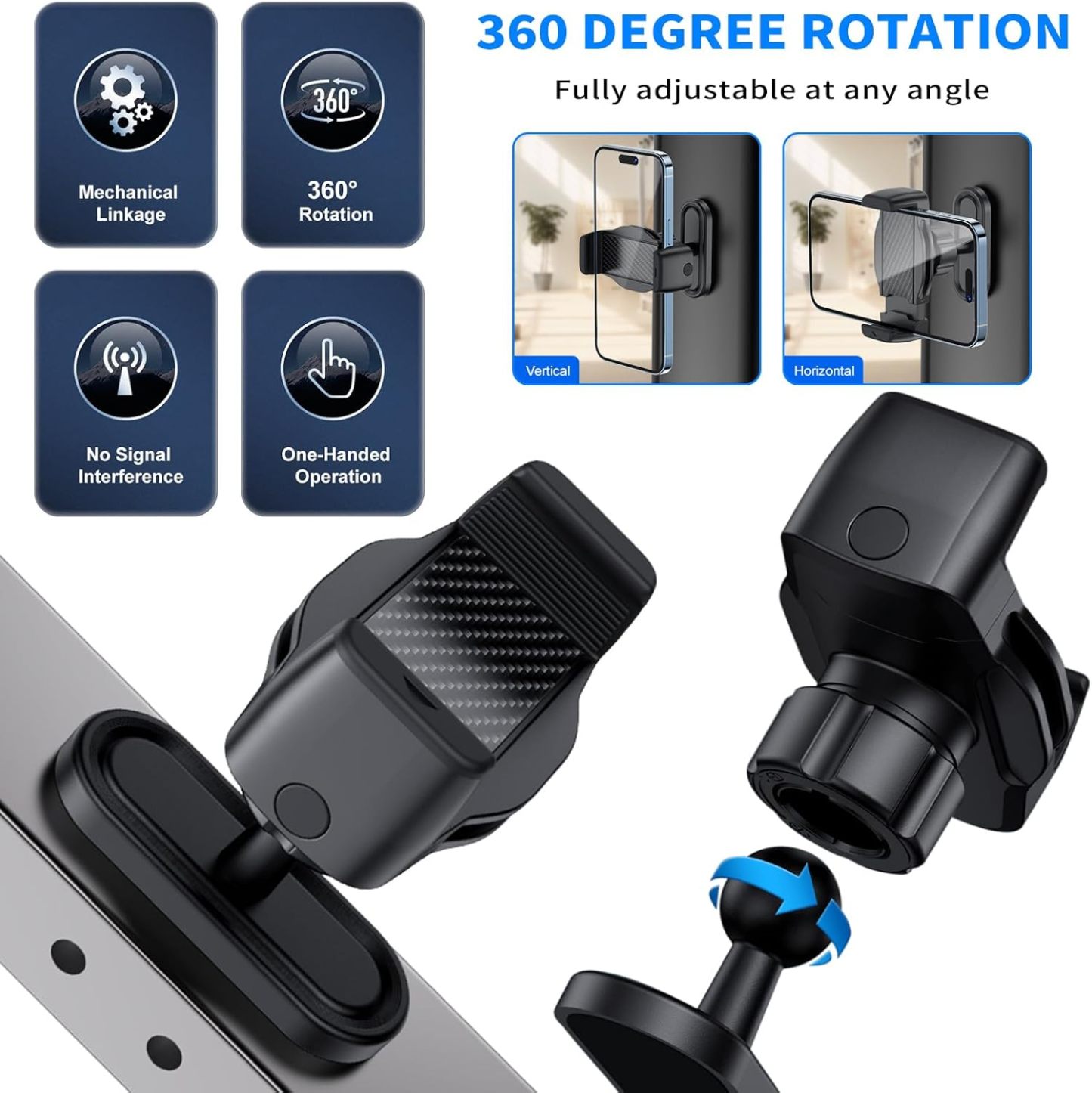 Magnetic Phone Holder for Gym - 360 °  