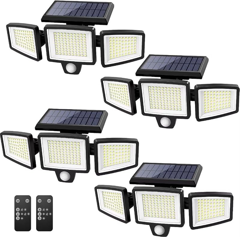 Solar Outdoor Lights 2500LM 210 LED Security Lights with Remote Control