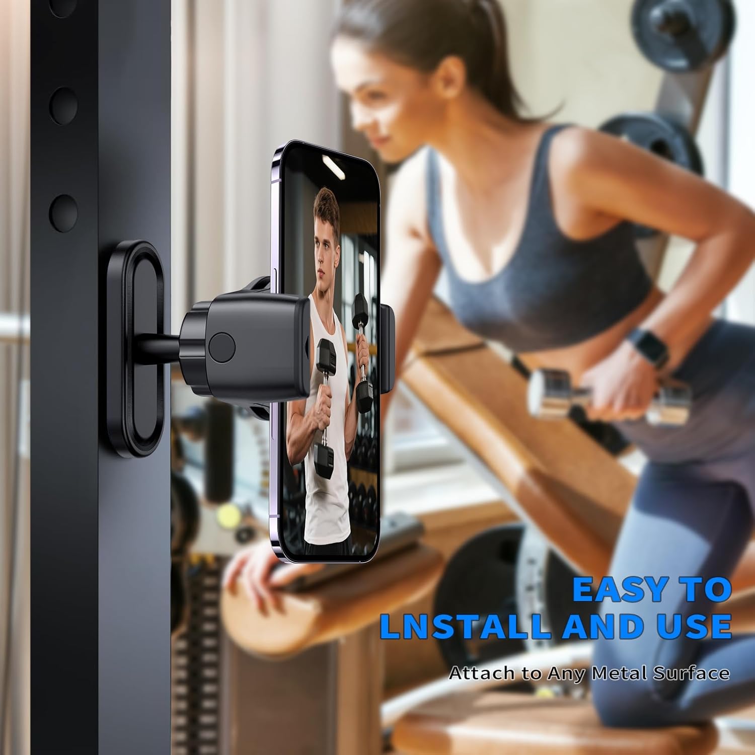 Magnetic Phone Holder for Gym - 360 °  
