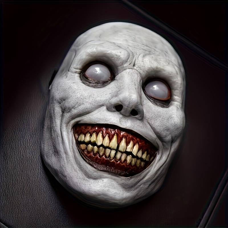 Scary Zombie Mask Set, Halloween Costume Accessory, Clown & Demon Design, Lightweight Breathable Plastic, Haunted House Party Essential