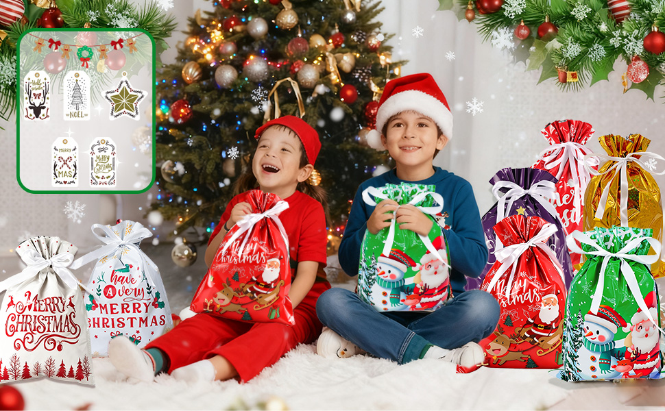 christmas gift bags bulk
