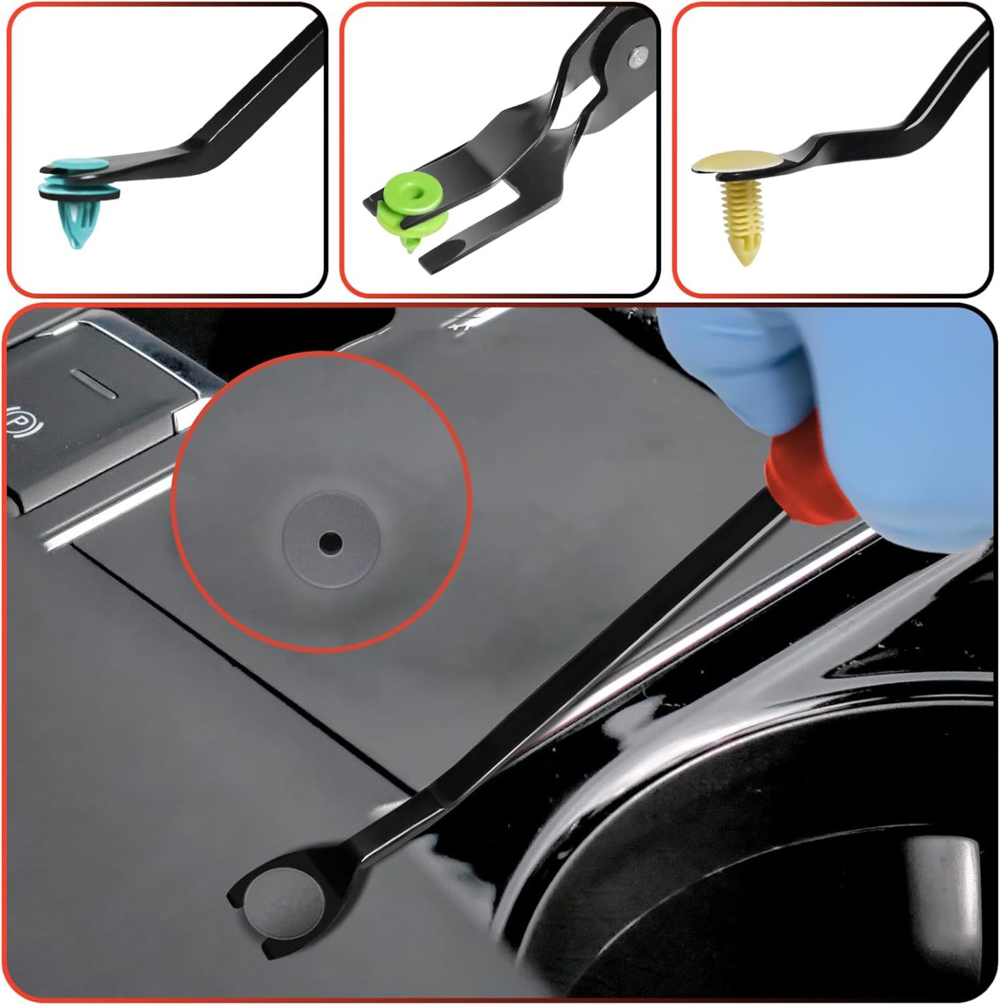 3 Pcs Auto Clip Pliers Set and Fastener Remover