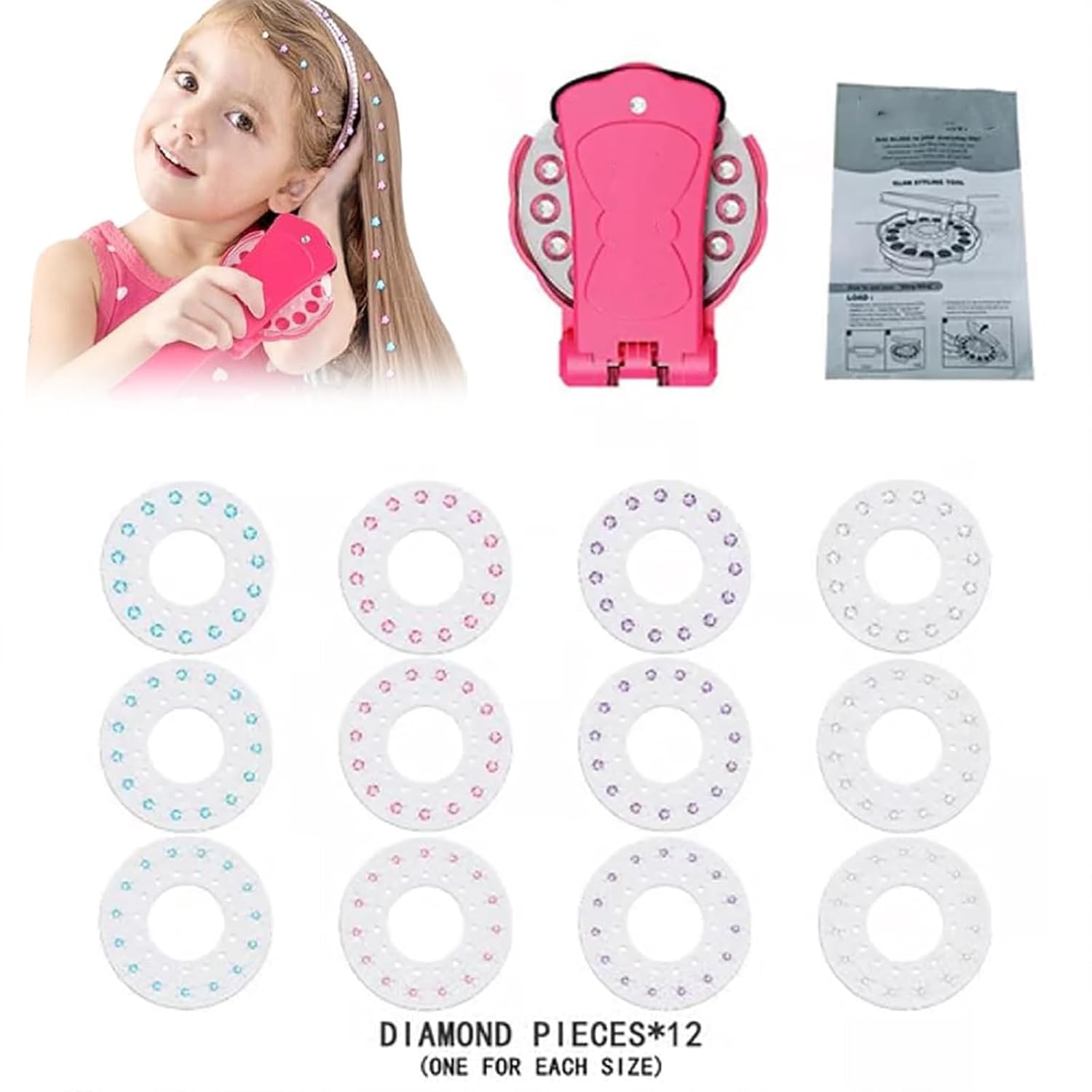  Hair Gemstone Styling Set