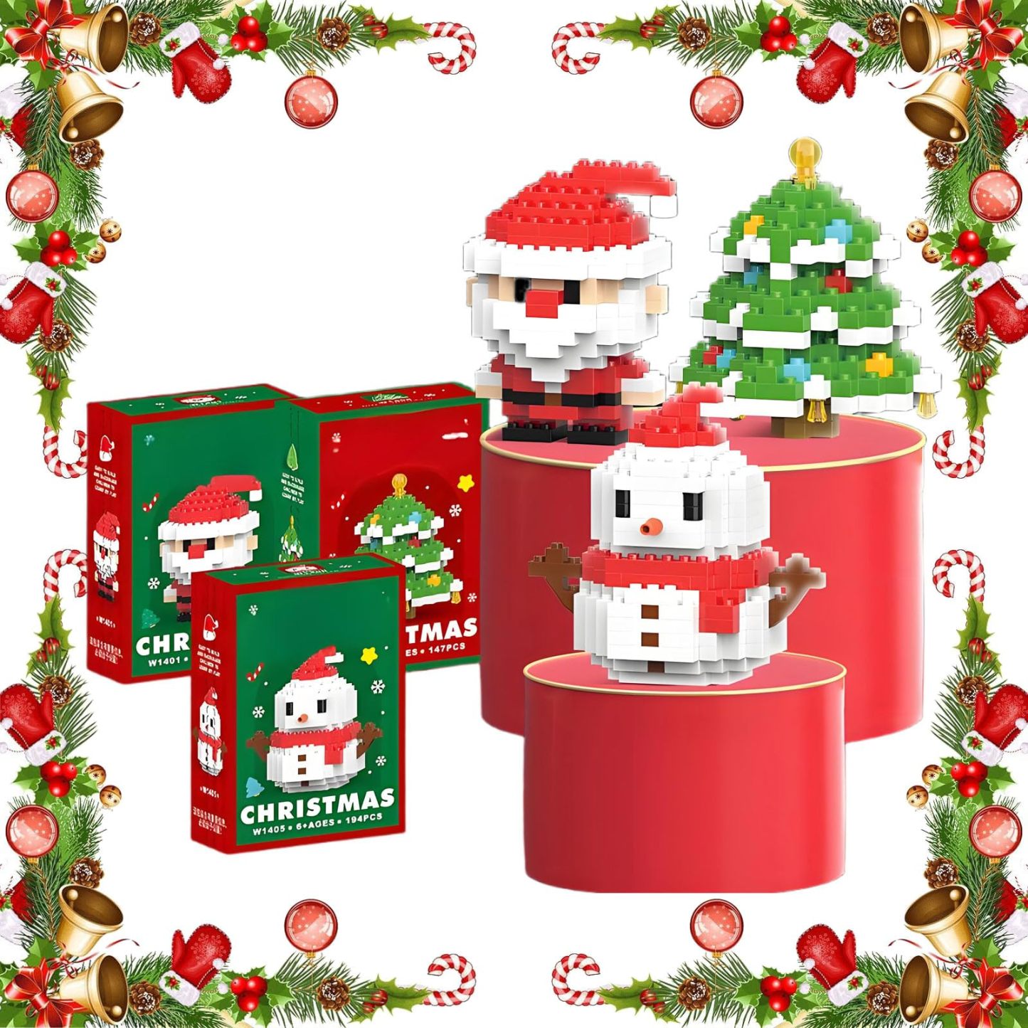 Santa Claus Design Building Blocks 6pcs