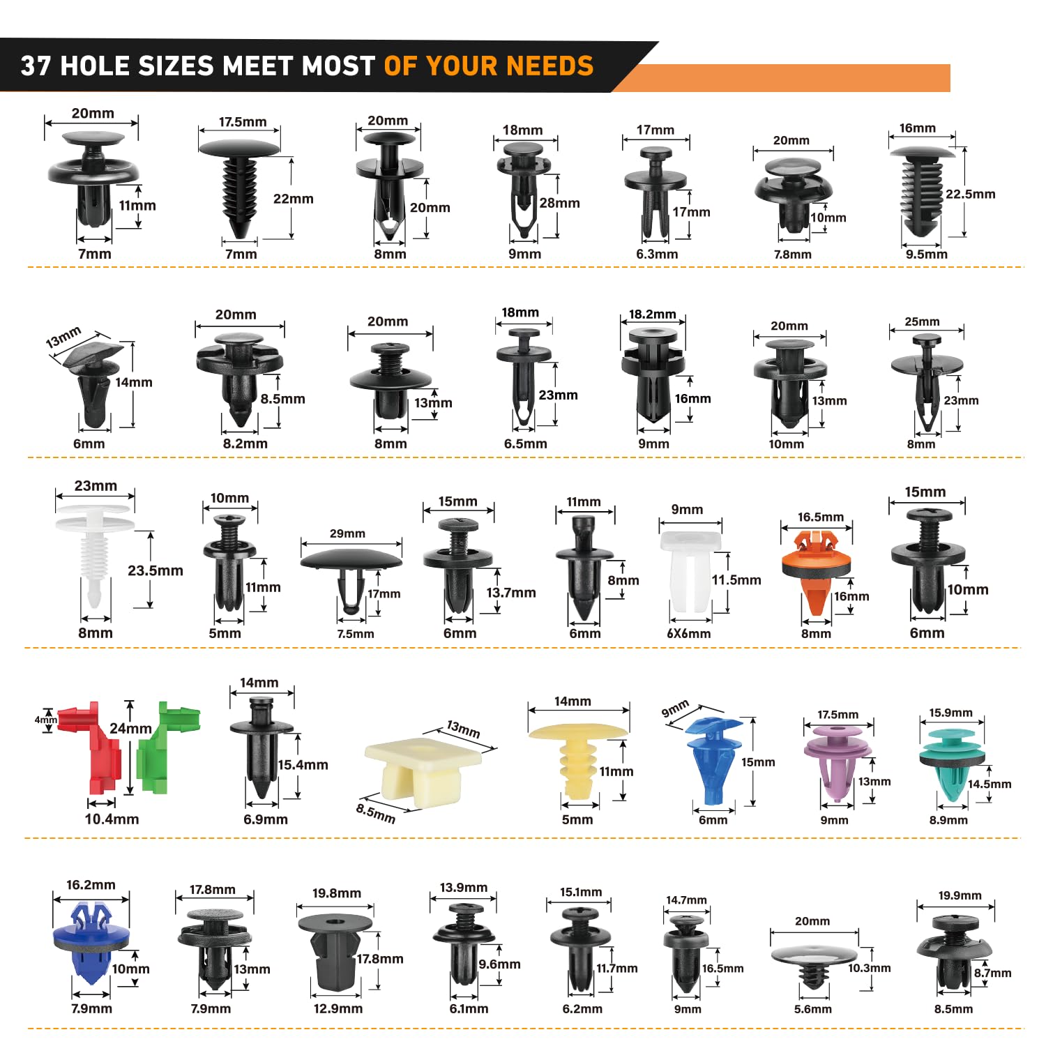 925pcs-1295Pcs Car Retainer Clips & Fastener Remover（limited-time discount）