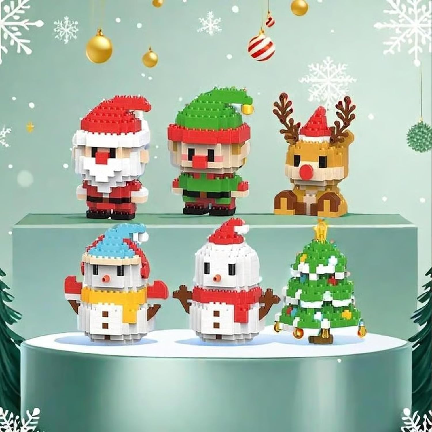 Santa Claus Design Building Blocks 6pcs