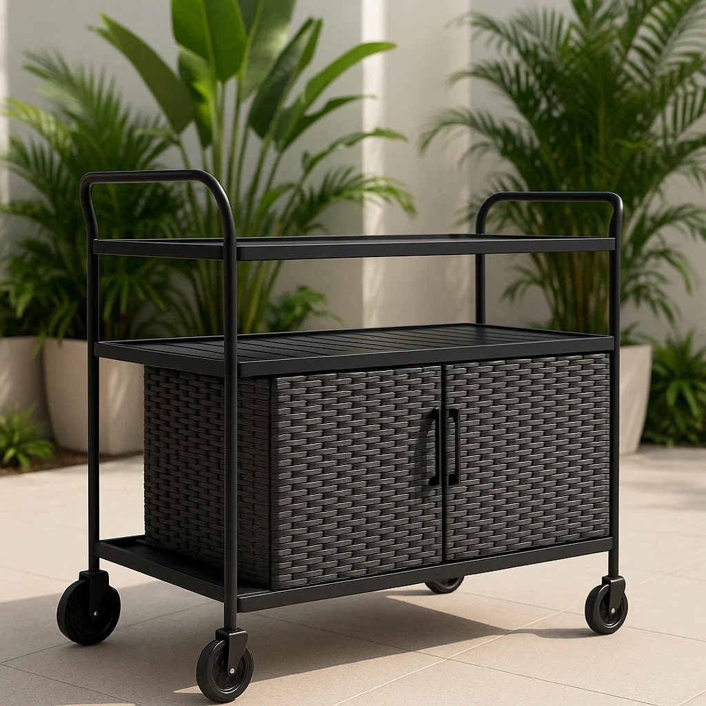 Salon de jardin,Chariots de bar d'extérieur - Meupitv