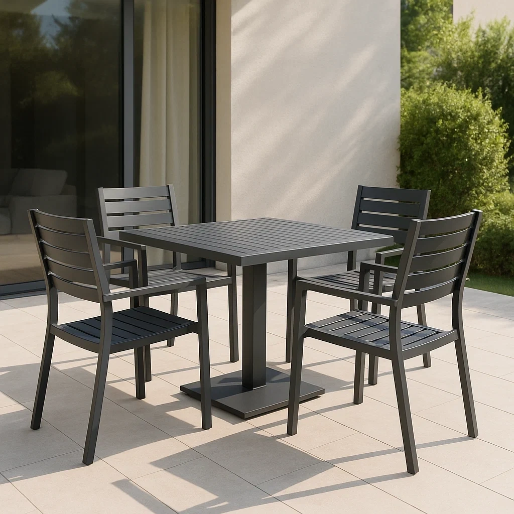 Table et chaises de jardin,Salon de jardin avec table à manger - Meupitv